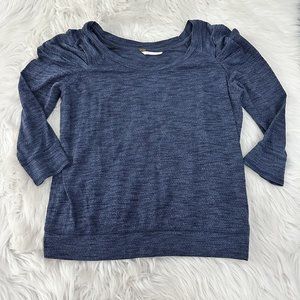 Free People women’s blue Small Juliette sleeve crop